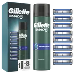 Gillette Mach3 hlavice 8 ks + gel 200 ml