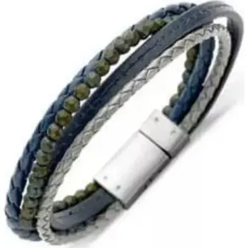 Náramek Victoria VBKACA88320 kožený náramek modrý