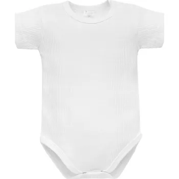 Kojenecký body PINOKIO Body krátký rukáv žebrované Lovely Day White - 86