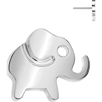 Piercing Atreya Titanová koncovka bezzávitová - slůně Barva: Stříbrná