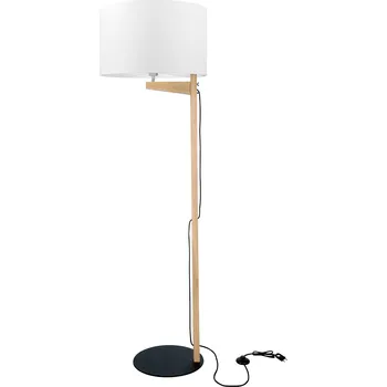 Stojací lampa BRITOP Stojací lampa ALINA, 1xE27, v. 168 cm Barva stínidla: Černá látka