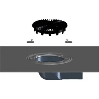 Kanalizační potrubí Hl 5100THK těleso balkonového a terasového vtoku DN75 s ležatým odtokem a s asfaltovou izolační manžetou, PP