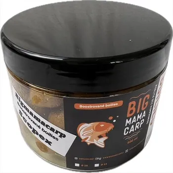 Boilies Big mama carp Boilies Boostrované Crazy Food Scopex dóza 20 mm 500 ml