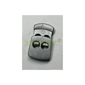 brzdička plochá A336 2dírky(5mm) stříbrná, doprodej celé balení