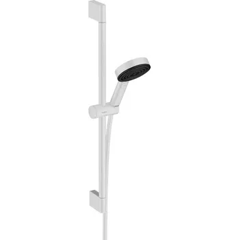 Hansgrohe Pulsify Select S, sprchová souprava 105 3jet Relaxation EcoSmart se sprchovou tyčí 65 cm, matná bílá, HAN-24161700