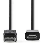 Nedis - DisplayPort – HDMI Kabel | DisplayPort Zástrčka - HDMI Konektor | 2 m | Černá barva CCGB37100BK20