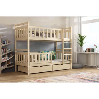 Postel Max-i Patrová postel KARMA KIDBED THREE + rošty Zvolte rozměr:: 80 x 180 cm, Zvolte barvu:: barva černá + ŠUPLÍKY