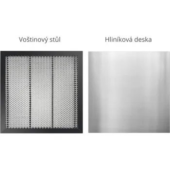 Dílenský stůl Voštinový Pracovní Stůl pro Gravírování, Hliníková Podložka 50 x 50cm Voštinový stůl + hliníková podložka