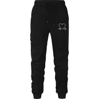 Dámská tepláková souprava se srdíčkem Velikost: L, Barva (Varianta): Černá2