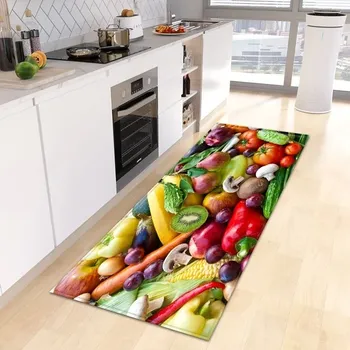 Koberec Kuchyňský protiskluzový koberec s 3D potiskem jahod - 9,60 x 90 cm 24 x 36 palců