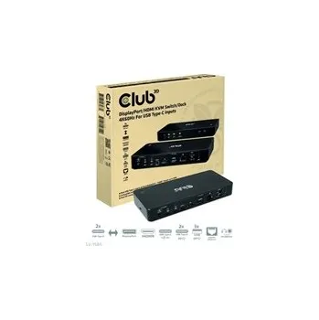 Club 3D Club3D Dokovací stanice USB-C 10v1, 1xDP, 1xHDMI, 3xUSB-C, 3xUSB, 1xRJ45, 1x3.5mm, černá CSV-1585