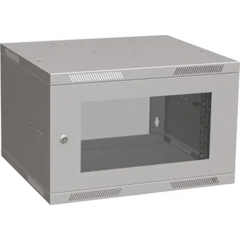 Rozvaděč Rozvaděč nástěnný skládaný SENSA LITE 6U 450mm, dveře sklo, RAL 7035, SENSA-L-6U-545-11-G