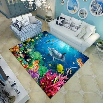 Koberec Koberec do obýváku s 3D mořskými mušlemi - 3,40 x 120 cm 16 x 47 palců