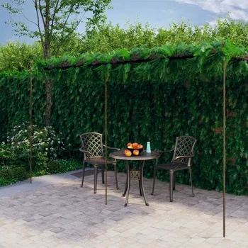 Pergola vidaXL Zahradní pergola hnědá s patinou 6 x 3 x 2,5 m železná [313999]