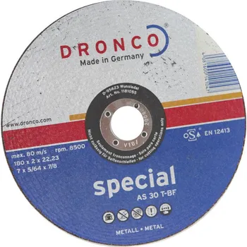 Brusný kotouč Brusivo nezařazené Kotouč rozbrušovací 180x2x22,2 ocel DRONCO - OS-BR10067