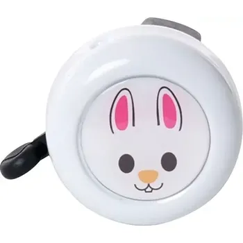 Zvonek na kolo ONE - dětský zvonek na kolo ZOO, bílá (Zvonek - králíček)