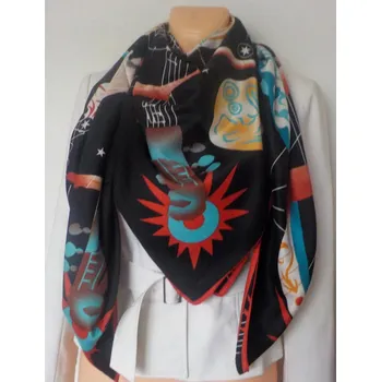 Šátek Větší šátek ---notový anděl (130x130cm)