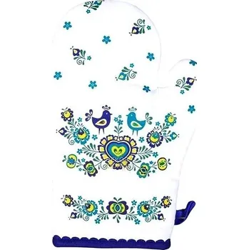 Forbyt Kuchyňská chňapka Folklor modrá 1 ks