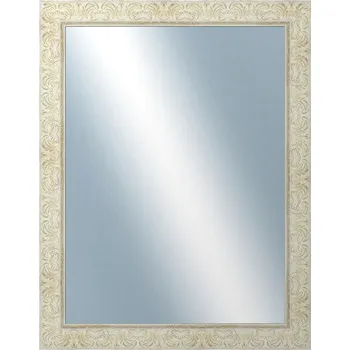 Zrcadlo DANTIK - Zarámované zrcadlo - rozměr s rámem cca 70x90 cm z lišty PRAHA bílá (2930)