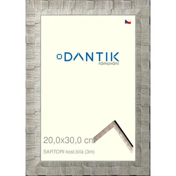 Rám na obraz DANTIK rámeček 20x30 | SARTORI kost.bílá (Sklo Čiré) (Vyrobeno s láskou u nás v DANTIKU)