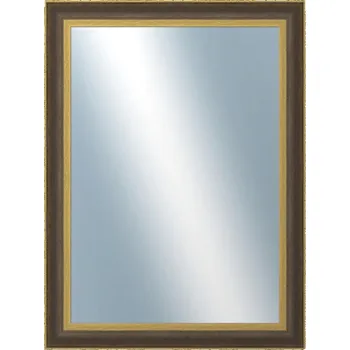 Koupelnový nábytek DANTIK - Zarámované zrcadlo - rozměr s rámem cca 60x80 cm z lišty ZVRATNÁ černozlatá plast (3071)