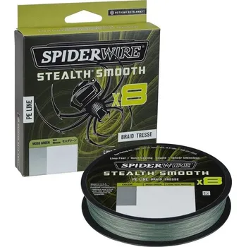 Spiderwire Pletená šňůra Stealth Smooth x8 0.19mm 150M 18.0Kg Moss Green