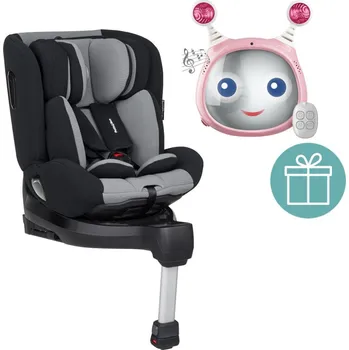 Autosedačka PETITE&MARS Autosedačka Reversal Pro i-Size 360° Midnight Grey 40-105 cm + Zrcátko Oly Pink 0m+