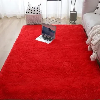 Koberec Koberec do obýváku měkký chlupatý - Červené,50 x 80 cm (19,6 x 31,5 palce)