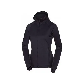 Dámská mikina Northfinder Pauline blackmelange L; Černá mikina + DÁREK DLE VÝBĚRU!