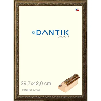 Rám na obraz DANTIK rámeček 29,7x42 | HONEST malá vysoká bronz (Plexi Čiré) (Vyrobeno s láskou u nás v DANTIKU)