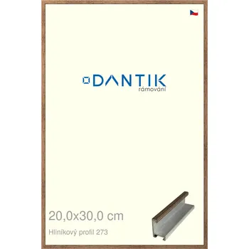 Rám na obraz DANTIK rámeček 20x30 | ALU profil 7273 Dýha wenge (Sklo Čiré) (Vyrobeno s láskou u nás v DANTIKU)