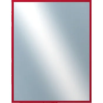 Zrcadlo DANTIK - Zarámované zrcadlo - rozměr s rámem cca 70x90 cm z lišty PERLA červená lesklá vysoká (2878)