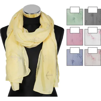 Šátek Charm Šátek s lesklým námořnickým vzorem kotev 70x180cm, mix barev