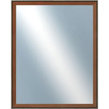 Zrcadlo DANTIK - Zarámované zrcadlo - rozměr s rámem cca 40x50 cm z lišty Inclinata colori hnědá (3135)