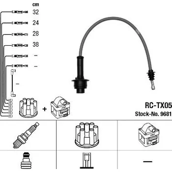 Zapalovací kabel Sada kabelů pro zapalování NGK 9681