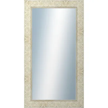 Zrcadlo DANTIK - Zarámované zrcadlo - rozměr s rámem cca 50x90 cm z lišty PRAHA bílá (2930)