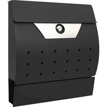 Poštovní schránka Poštovní schránka, 34x10x37, 5cm, půlkruhová černá nerezová, XL-TOOLS