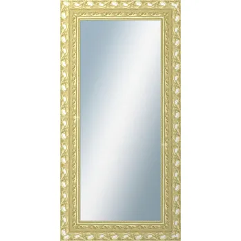 Zrcadlo DANTIK - Zarámované zrcadlo - rozměr s rámem cca 60x120 cm z lišty ROKOKO zlatá házená (2882)