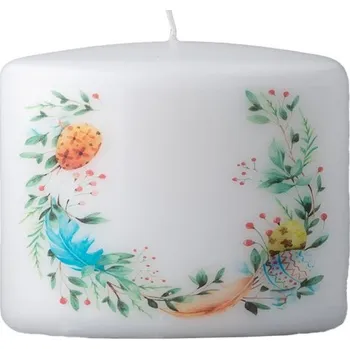 Svíčka Elipsa 120x55x95 mm Happy Easter, svíčka 338 gram