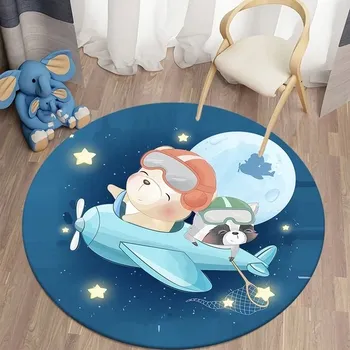 Koberec Kulatý dětský koberec se žirafou - 4,180 cm x 180 cm