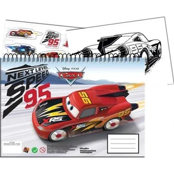 SPIRÁLOVÝ BLOK SE SAMOLEPKAMI CARS Gim 47416 Velikost: uni
