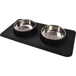 Karlie Silikonová dvojmiska pro psy a kočky - černá