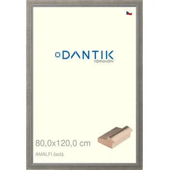Rám na obraz DANTIK rámeček 80x120 | AMALFI šedá (Plexi Čiré) (Vyrobeno s láskou u nás v DANTIKU)