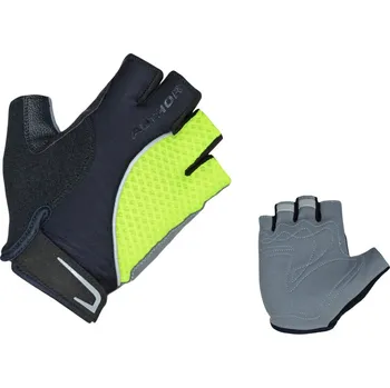 Cyklistické rukavice AUTHOR Rukavice Team X6 k/p (žlutá-neonová/černá), Velikost XS