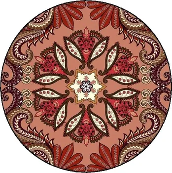 Koberec Fialový kulatý koberec s mandalou - 4,Rozměr 140 cm x 140 cm
