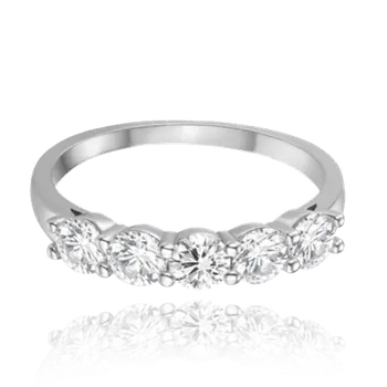 Souprava šperků MINET Stříbrný prsten s bílými zirkony vel. 63 JMAN0511SR63