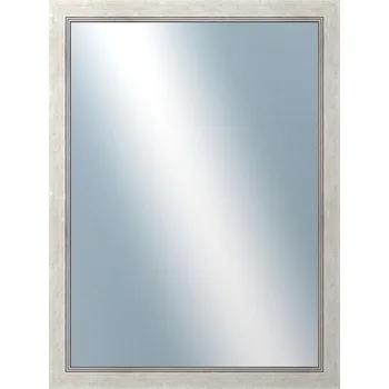 Zrcadlo DANTIK - Zarámované zrcadlo - rozměr s rámem cca 60x80 cm z lišty CARRARA bílá (2896)