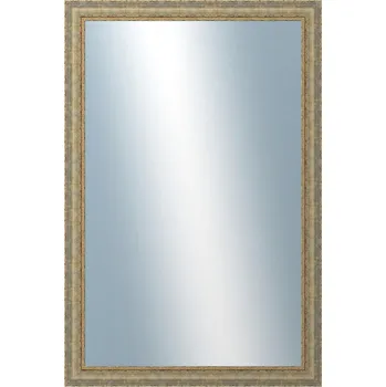 Koupelnový nábytek DANTIK - Zarámované zrcadlo - rozměr s rámem cca 80x120 cm z lišty ZVRATNÁ bílozlatá plast (3067)