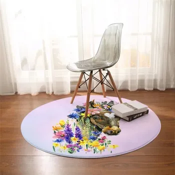 Koberec Kulatý koberec s 3D divokým koněm - 3,90 cm x 90 cm