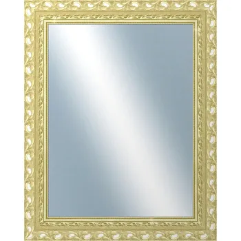 Zrcadlo DANTIK - Zarámované zrcadlo - rozměr s rámem cca 80x100 cm z lišty ROKOKO zlatá házená (2882)
